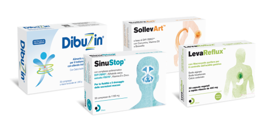 Levareflux®, Dibuzin®, Sollevart® and Sinustop®: four new references in Difass' portfolio
